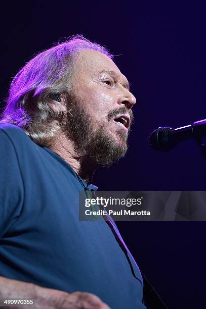 The last surviving member of the Bee Gees Barry Gibb kicked of his "Mythology: The Tour Live" in Boston where Massachusetts Governor Deval Patrick...