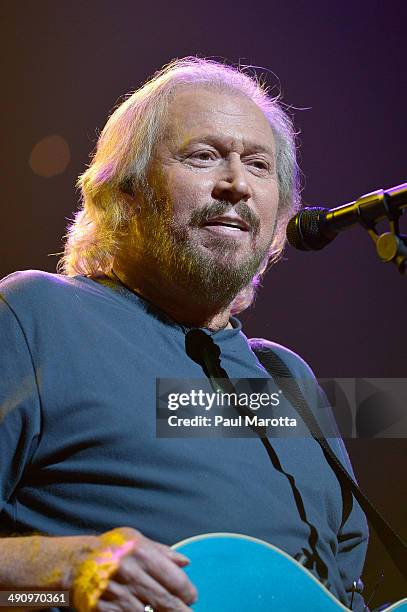 The last surviving member of the Bee Gees Barry Gibb kicked of his "Mythology: The Tour Live" in Boston where Massachusetts Governor Deval Patrick...