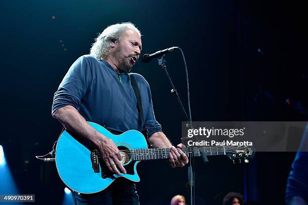 The last surviving member of the Bee Gees Barry Gibb kicked of his "Mythology: The Tour Live" in Boston where Massachusetts Governor Deval Patrick...