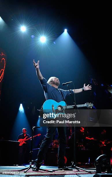 The last surviving member of the Bee Gees Barry Gibb kicked of his "Mythology: The Tour Live" in Boston where Massachusetts Governor Deval Patrick...