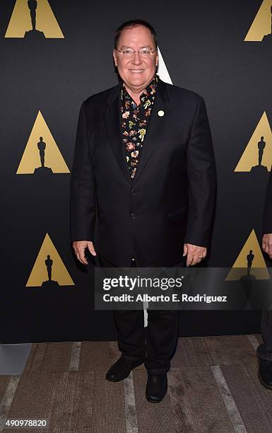 Of Pixar Animation Studios, Disney Animation Studios & Disney Toon Studios, John Lasseter attends The Academy of Motion Picture Arts & Sciences...