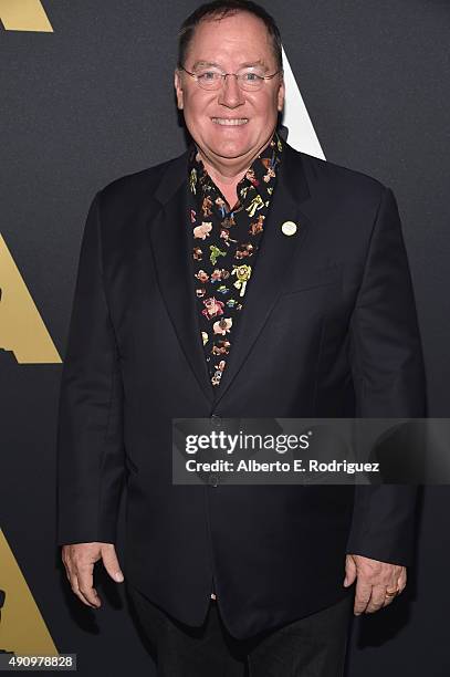 Of Pixar Animation Studios, Disney Animation Studios & Disney Toon Studios, John Lasseter attends The Academy of Motion Picture Arts & Sciences...