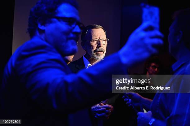 Director Jon Favreau and President of Pixar Animation Studios & Disney Animation Studios, Ed Catmull attend The Academy of Motion Picture Arts &...