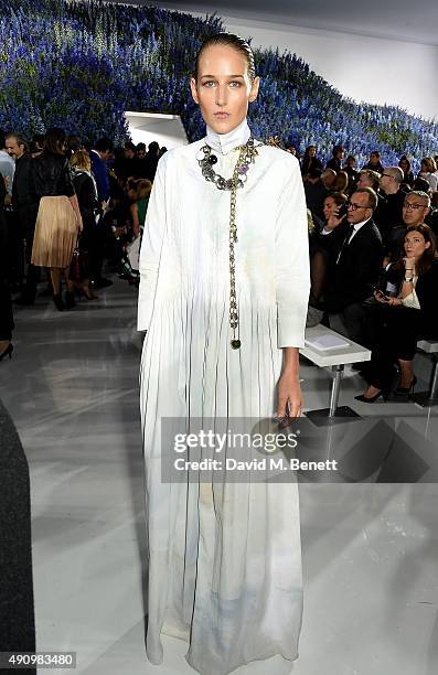 Leelee Sobieski attends the Christian Dior show as part of the Paris Fashion Week Womenswear Spring/Summer 2016 on October 2, 2015 in Paris, France.