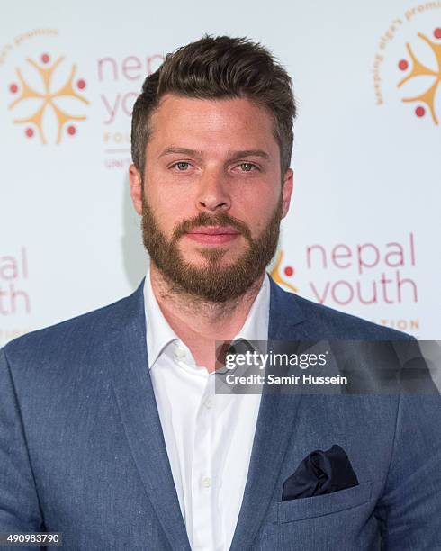 Rick Edwards attends a fundraising event in aid of the Nepal Youth Foundation at Banqueting House on October 1, 2015 in London, England.