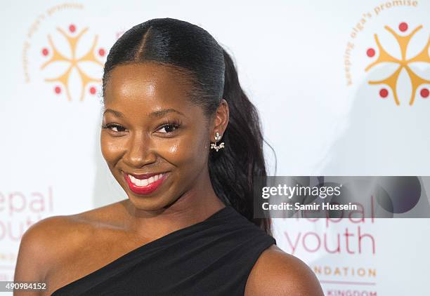 Jamelia attends a fundraising event in aid of the Nepal Youth Foundation at Banqueting House on October 1, 2015 in London, England.