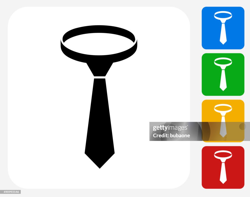Tie Icon Flat Graphic Design