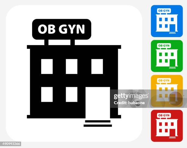 gynecology offices icon flat graphic design - obstetrician stock illustrations