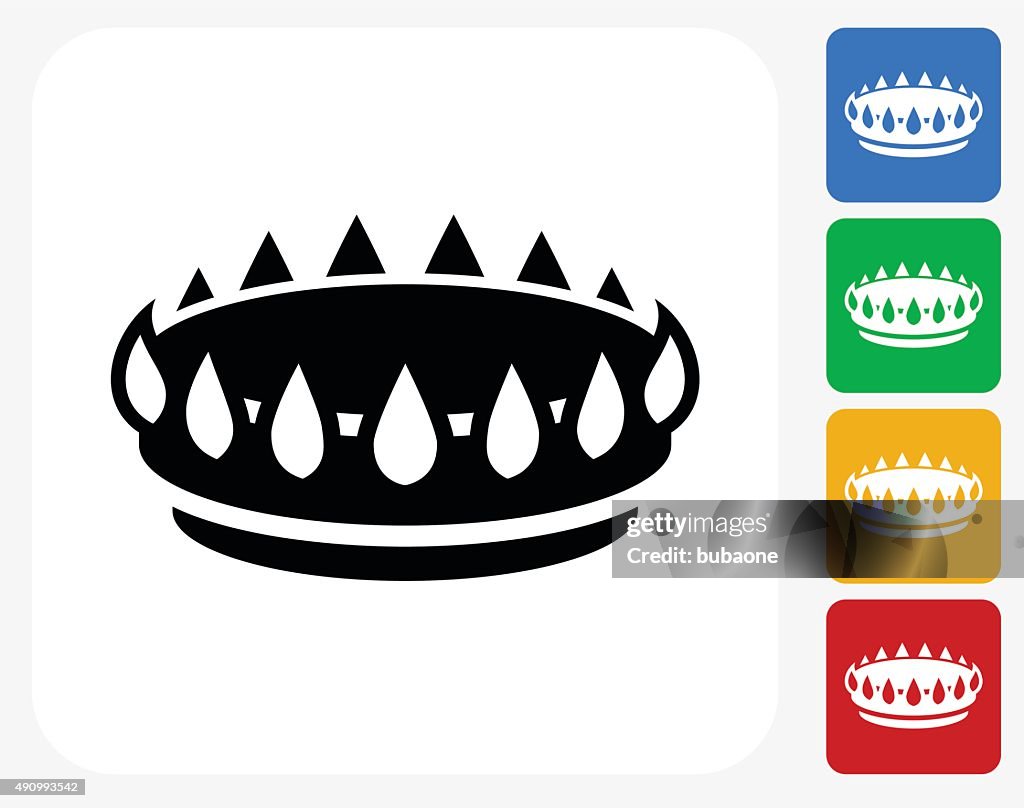 Oven Burner Icon Flat Graphic Design