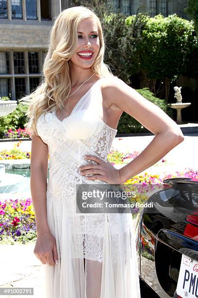 Playmate Of The Year Kennedy Summers attends the Playboy's 2014 "Playmate Of The Year" announcement & luncheon held at The Playboy Mansion on May 15,...