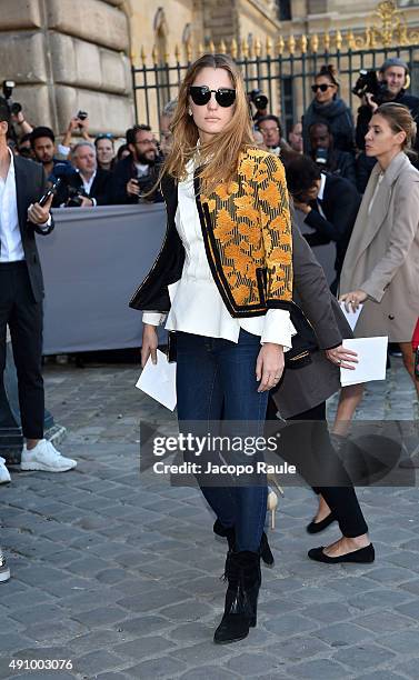 Sofia Sanchez Barrenechea is arriving at Dior Fashion Show during the Paris Fashion Week S/S 2016: Day 4 on October 2, 2015 in Paris, France.