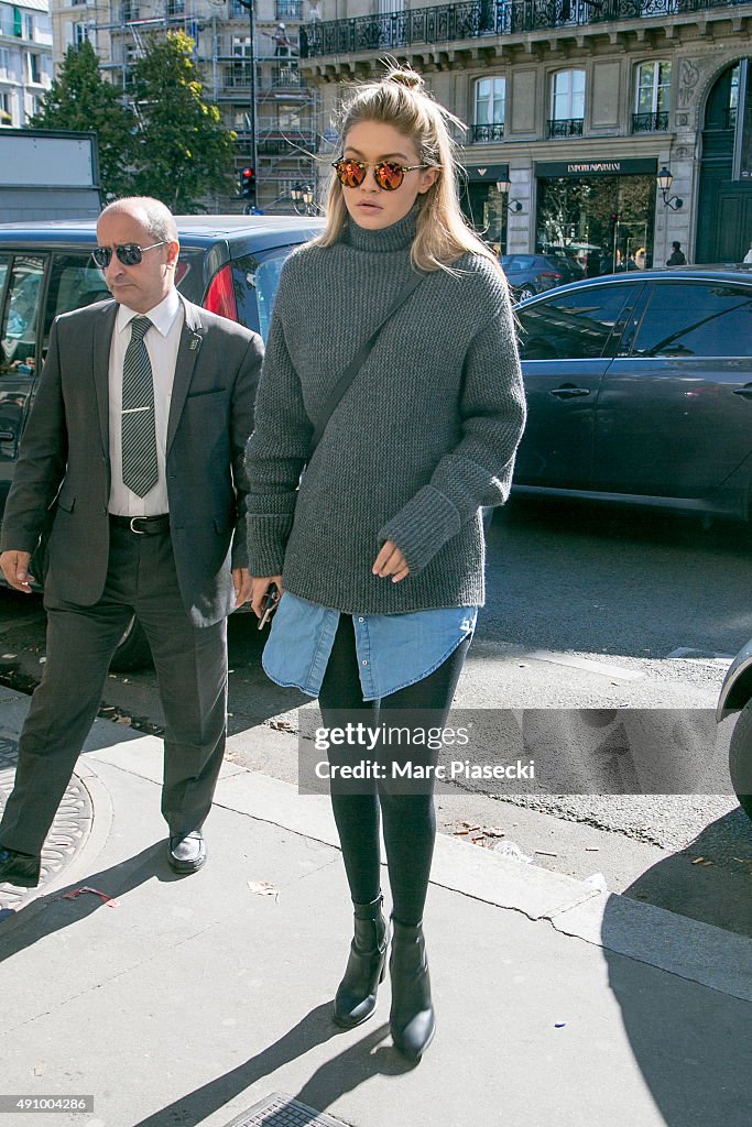 Gigi Hadid & Joe Jonas Sighting In Paris  -  October 02, 2015