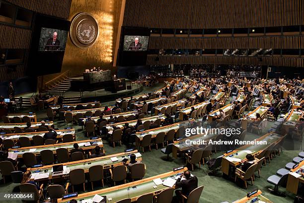 Walid Muallem, Deputy Prime Minister of Syria, addresses the United Nations General Assembly on October 2, 2015 at U.N. Headquarters in New York...