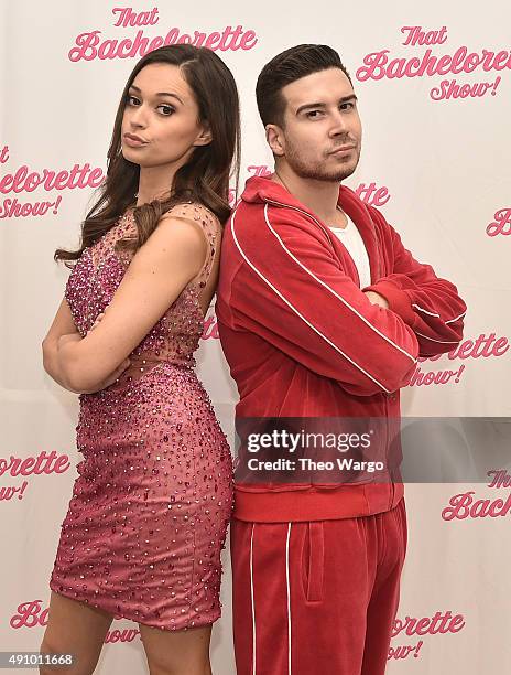 Joanne Nosuchinsky and Vinny Guadagnino attend "That Bachelorette Show" Photocall at Ripley Grier Rehearsal Studio on October 2, 2015 in New York...