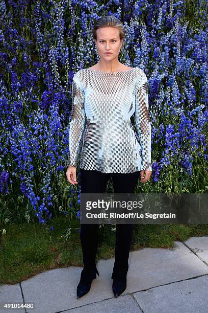 Olympia Scarry attends the Christian Dior show as part of the Paris Fashion Week Womenswear Spring/Summer 2016. Held at Cour Carre du Louvre on...