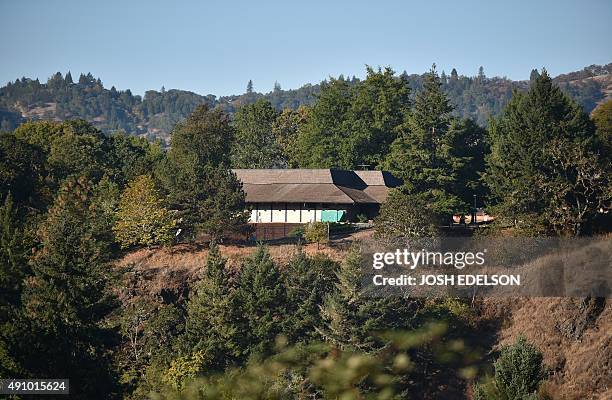 Building on the Umpqua Community College campus is seen atop a hill in Roseburg, Oregon on October 2, 2015. As police and mourners groped for answers...