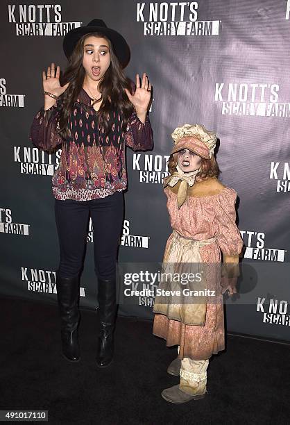 Kira Kosarin arrives at the Knott's Scary Farm Black Carpet at Knott's Berry Farm on October 1, 2015 in Buena Park, California.