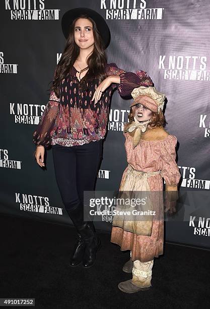 Kira Kosarin arrives at the Knott's Scary Farm Black Carpet at Knott's Berry Farm on October 1, 2015 in Buena Park, California.