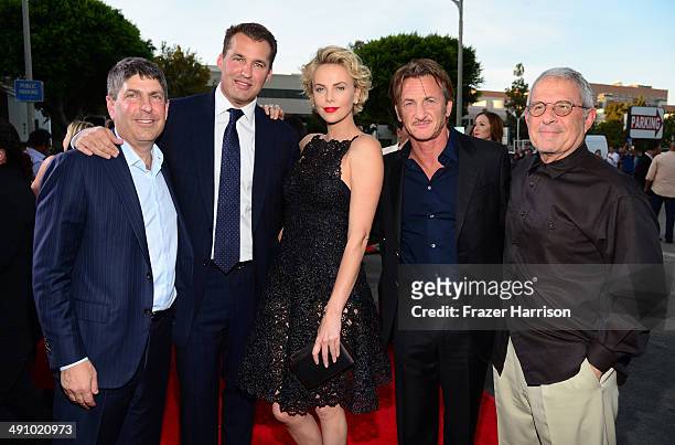 Universal Filmed Entertainment Group Chairman Jeff Shell, producer Scott Stuber, actress Charlize Theron, actor Sean Penn and NBCUniversal Vice...