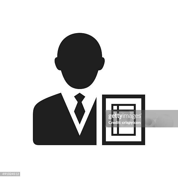 businessman icon on a white background. - singleseries - cfo stock illustrations