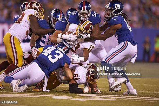 Washington Redskins Rashad Ross in action vs New York Giants Craig Dahl at MetLife Stadium. East Rutherford, NJ 9/24/2015 CREDIT: Carlos M. Saavedra