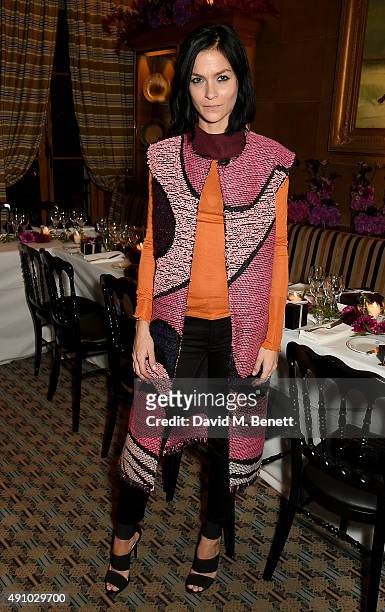 Leigh Lezark attends the Roksanda Ten Year Anniversary Dinner at Caviar Kaspia on October 2, 2015 in Paris, France.