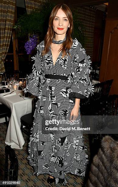 Roksanda Ilincic attends the Roksanda Ten Year Anniversary Dinner at Caviar Kaspia on October 2, 2015 in Paris, France.