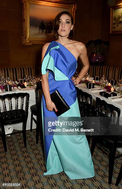 Mia Moretti attends the Roksanda Ten Year Anniversary Dinner at Caviar Kaspia on October 2, 2015 in Paris, France.