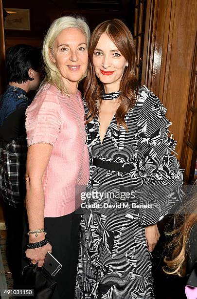 Ruth Chapman and Roksanda Ilincic attend the Roksanda Ten Year Anniversary Dinner at Caviar Kaspia on October 2, 2015 in Paris, France.