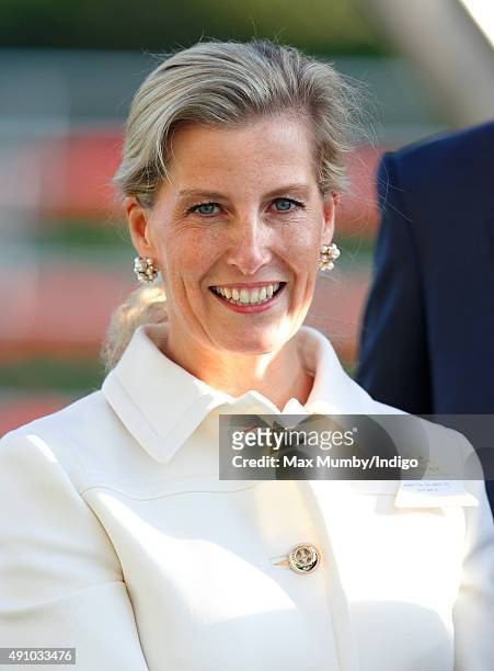 Sophie, Countess of Wessex attends the Autumn Racing & CAMRA Beer Festival meet at Ascot Racecourse on October 2, 2015 in Ascot, England.