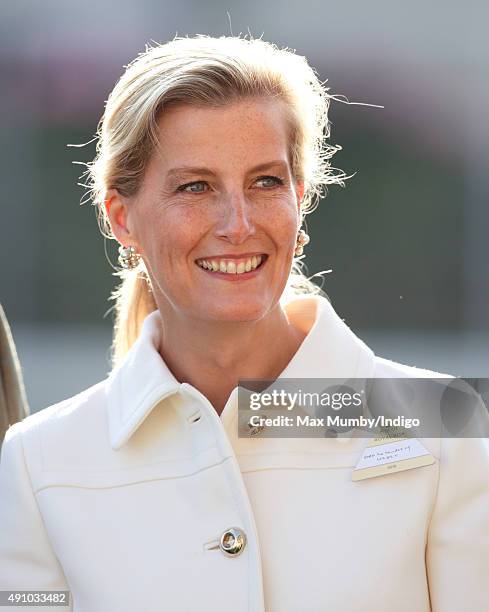 Sophie, Countess of Wessex attends the Autumn Racing & CAMRA Beer Festival meet at Ascot Racecourse on October 2, 2015 in Ascot, England.