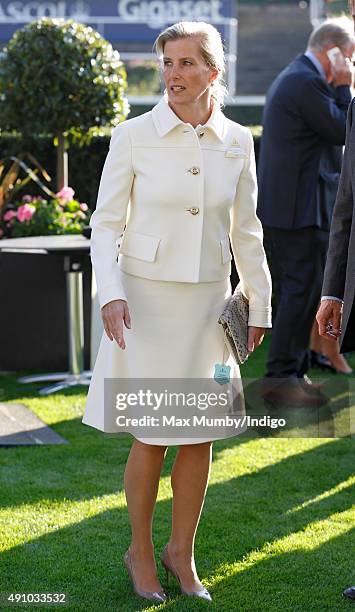 Sophie, Countess of Wessex attends the Autumn Racing & CAMRA Beer Festival meet at Ascot Racecourse on October 2, 2015 in Ascot, England.