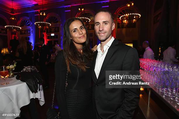 Actor Joseph Fiennes and Maria Dolores Dieguez attend the Tommy Hilfiger VIP Dinner during the Zurich Film Festival on October 2, 2015 in Zurich,...