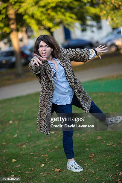 Caitlin Moran, journalist and author, at the Cheltenham Literature Festival on October 2, 2015 in Cheltenham, England.