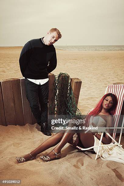 Producer Diplo and rapper Azealia Banks are photographed for Vibe Magazine on April 30, 2012 in Los Angeles, California.