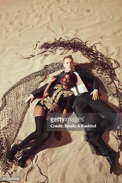 Producer Diplo and rapper Azealia Banks are photographed for Vibe Magazine on April 30, 2012 in Los Angeles, California.