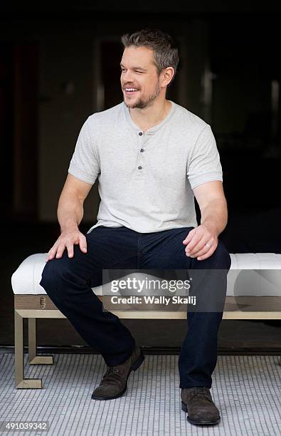 Actor Matt Damon, star of new film 'the Martian' is photographed for Los Angeles Times on August 26, 2015 in Los Angeles, California. PUBLISHED...