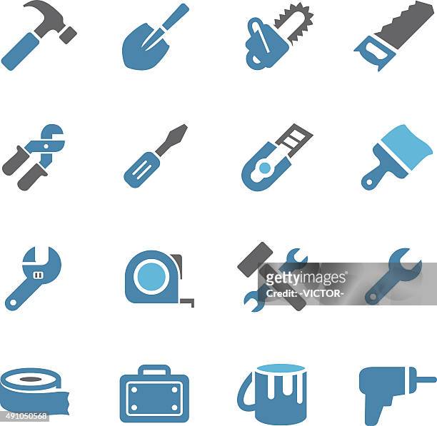 ilustrações de stock, clip art, desenhos animados e ícones de ícones de ferramentas-conc série - adjustable wrench