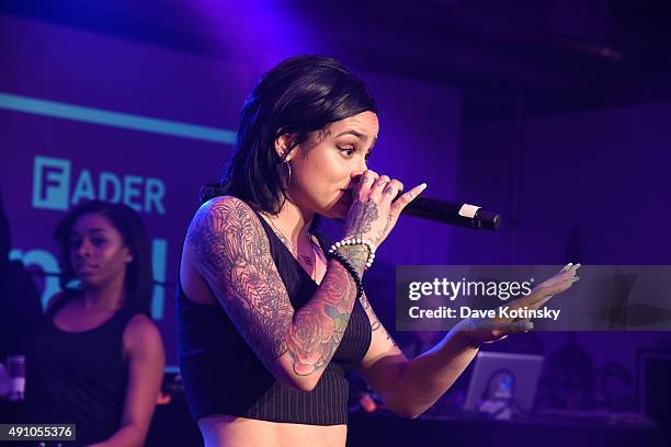 Kehlani performs at vitaminwater and The Fader unite to "HYDRATE THE HUSTLE" for the fifth anniversary of #uncapped concert series on October 2, 2015...