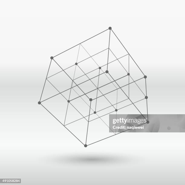 line structure cube - 立方體 幅插畫檔、美工圖案、卡通及圖標