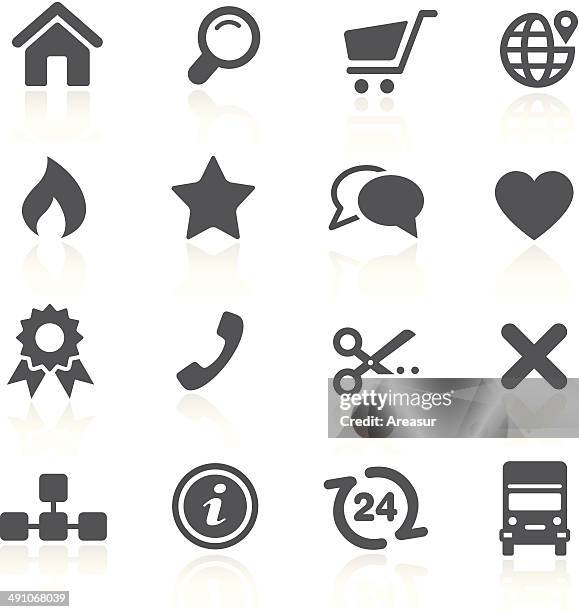 online store icons - buy online pick up in store stock illustrations