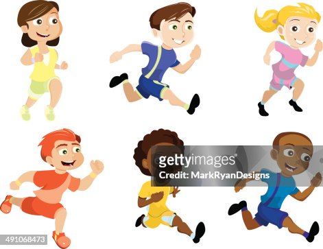 582 Cartoon Kids Running Photos and Premium High Res Pictures - Getty Images
