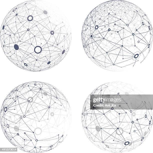 global network - network globe stock illustrations