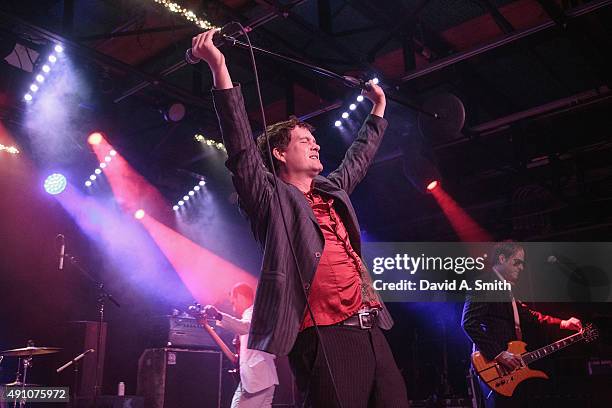 Dick Valentine of Electric Six performs at Saturn Birmingham on October 2, 2015 in Birmingham, Alabama.