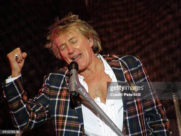 Rod Stewart performs at the BBC Radio 2 Live In Hyde Park Concert at Hyde Park on September 13, 2015 in London, England.