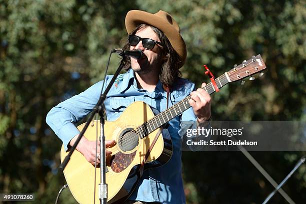 Musician Conor Oberst of Bright Eyes performs onstage at Golden Gate Park on October 2, 2015 in San Francisco, California.