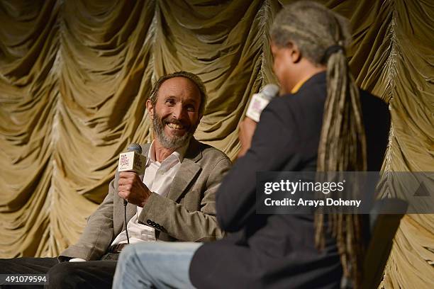 Steve Starkey and Elvis Mitchell attend the Film Independent at LACMA screening of the "Walk 3D" at Bing Theatre at LACMA on October 2, 2015 in Los...