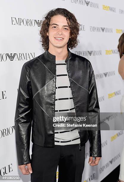 Actor Israel Broussard, wearing Emporio Armani, attends Teen Vogue Celebrates the 13th Annual Young Hollywood Issue with Emporio Armani on October 2,...