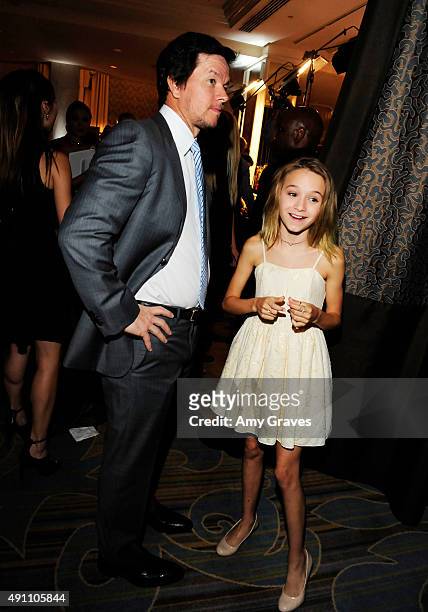 Mark Wahlberg and Ella Wahlberg attend the Operation Smile's 2015 Smile Gala on October 2, 2015 in Beverly Hills, California.