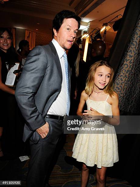 Mark Wahlberg and Ella Wahlberg attend the Operation Smile's 2015 Smile Gala on October 2, 2015 in Beverly Hills, California.